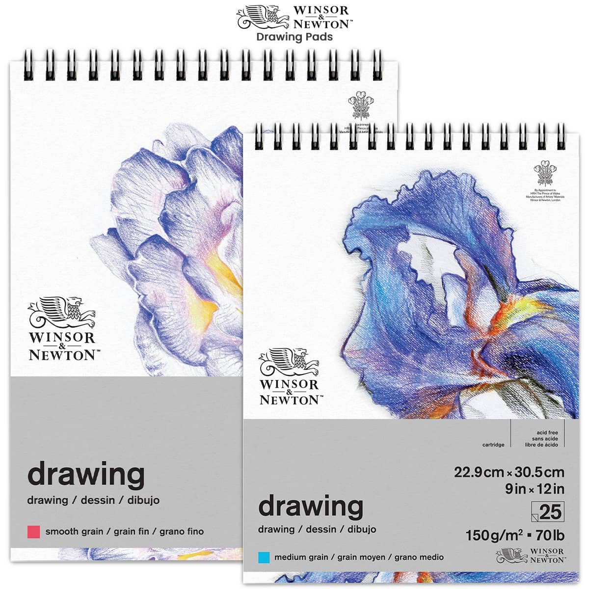 W&N Drawing Paper - Smooth Grain 220 GSM - A2 Pad 25 Sheets