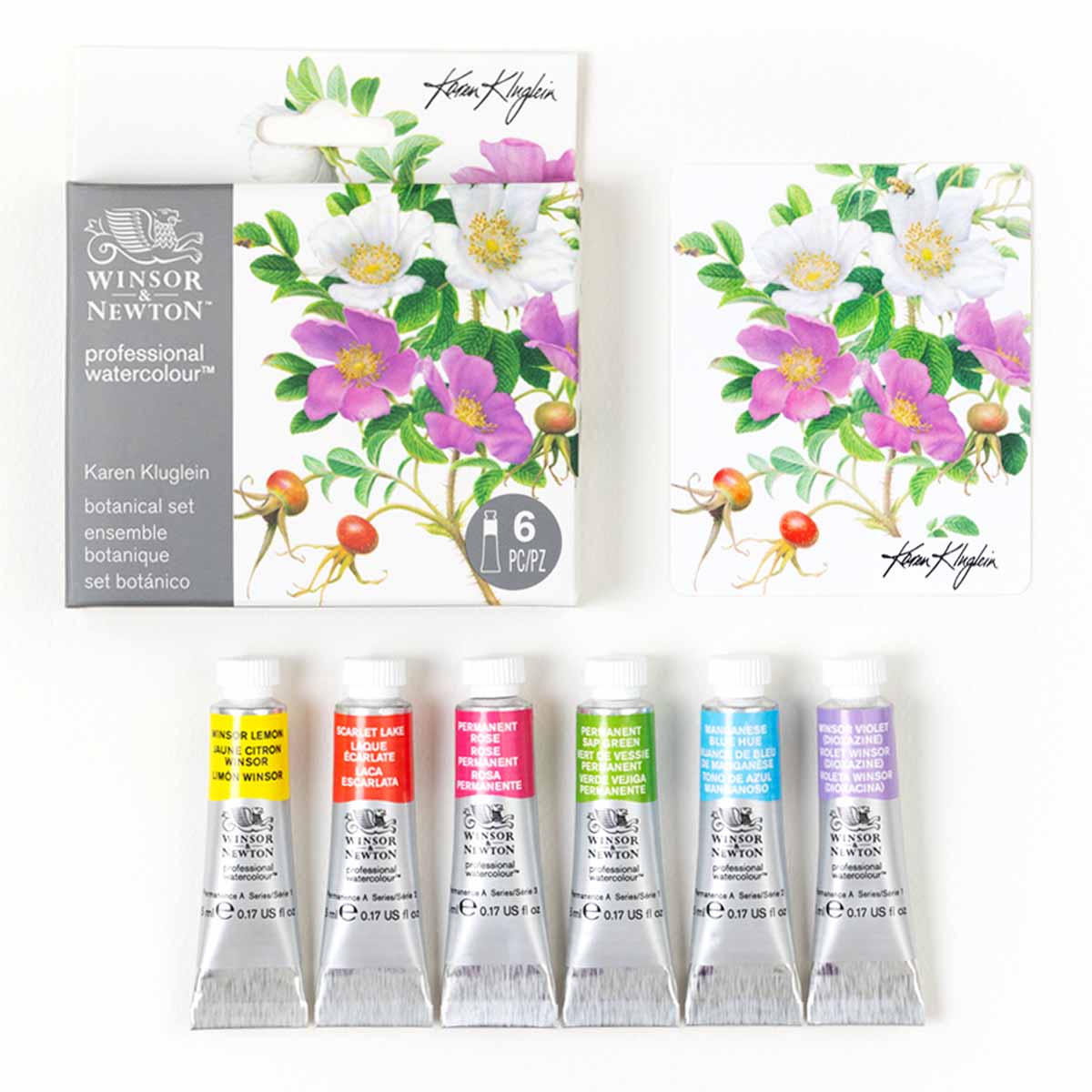Winsor & Newton Professional Watercolor Karen Kluglein Botanical Set of 6