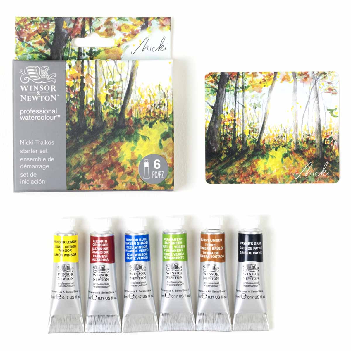 Winsor & Newton Professional Watercolor Nicki Traikos Starter Set of 6