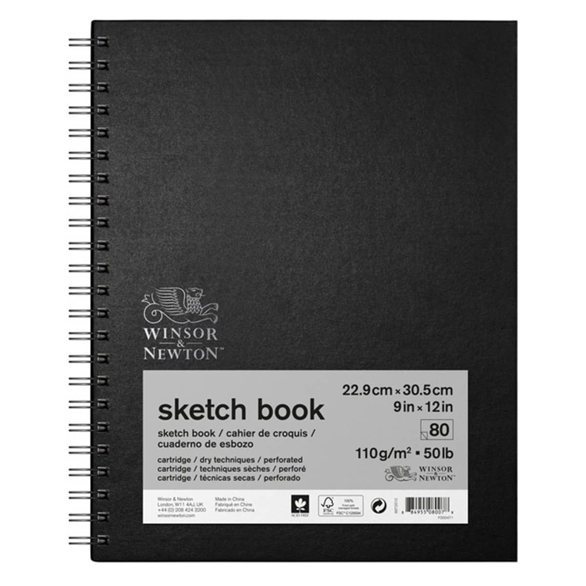 Artisto 9x12 Premium Sketch Book Set Spiral Bound Pack of 2 200 Sheets  100g/