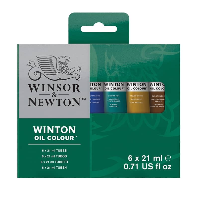 Winsor & Newton Winton Oil Color Paint Introductory Set of 6, 21ml Tubes