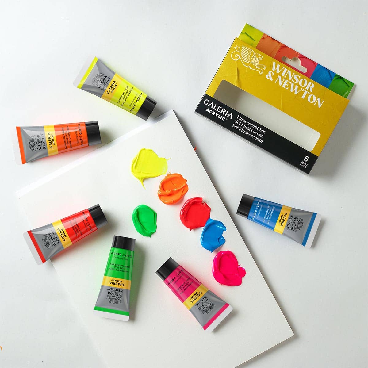 Winsor & Newton Galeria Acrylic - Fluorescent Set of 6, 20ml Tubes