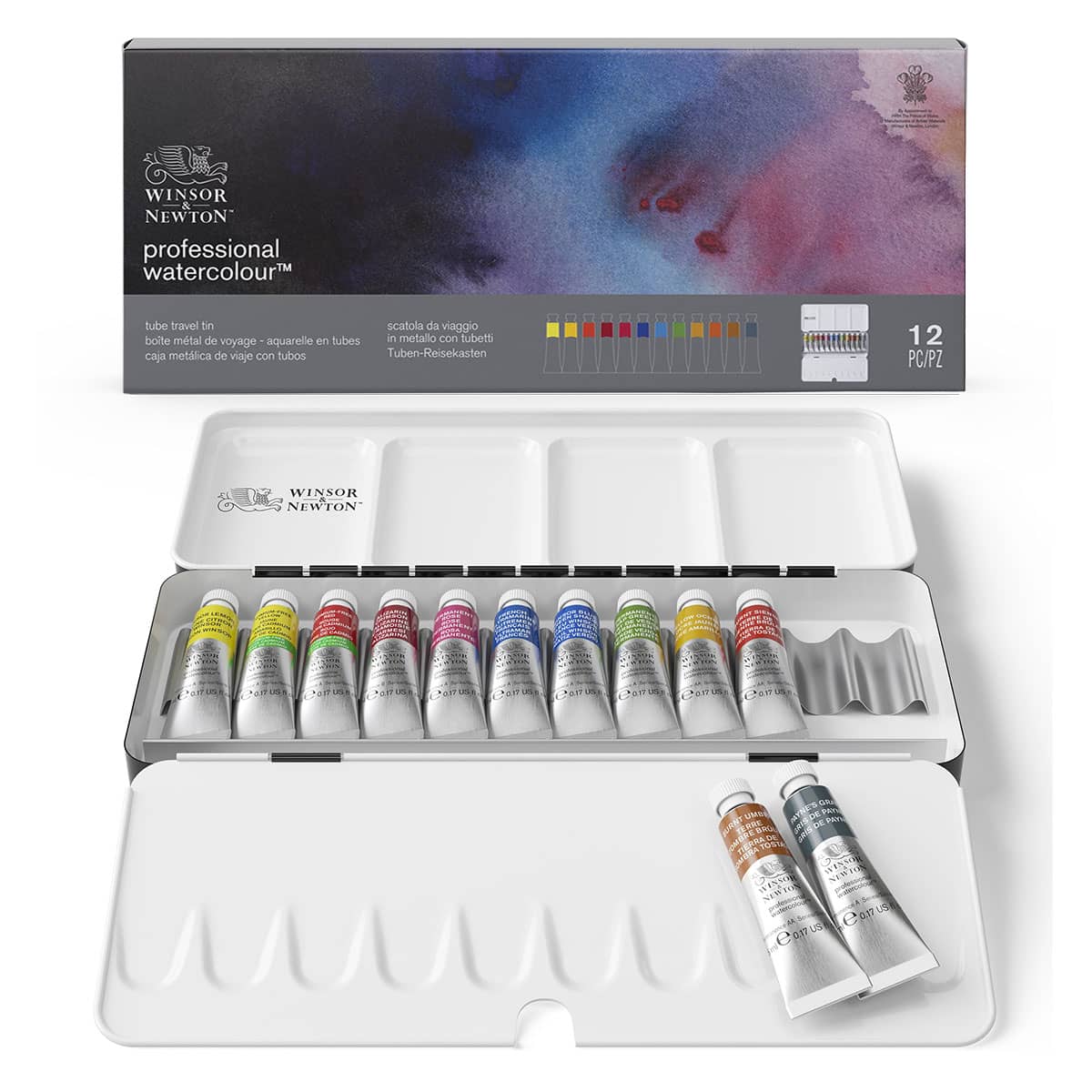 Winsor & Newton Professional Watercolor Travel Tin Set of 12