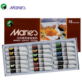 Marie's Acrylic Colour Set of 18 12 ml tubes