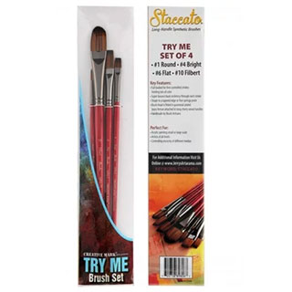 Try Me Set of Staccato Long Handle Brushes Set of 4