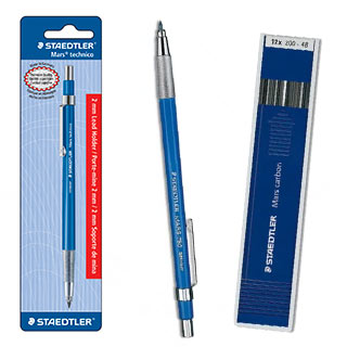 Staedtler 2mm Lead Holders And Turquoise Leads