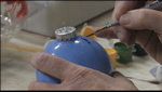 How to Paint Blue Christmas Ornament Balls Part 2