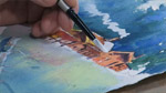 Aqua Cover Negative Painting in Watercolors