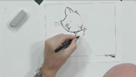 How To Draw and Sketch a Kitten With A Brush Tip Pen