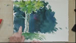 Tree Branches With an Xacto Knife in Watercolors