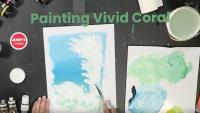 Painting Vivid Coral in Acrylics