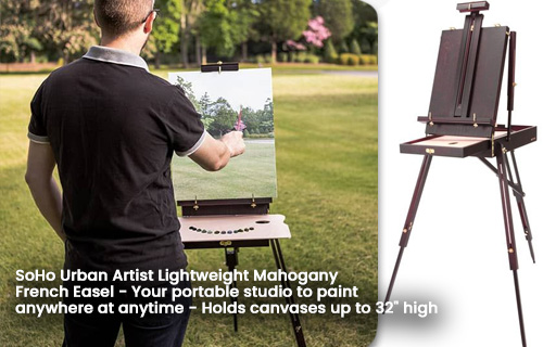 SoHo Artist Lightweight Mahogany French Easel