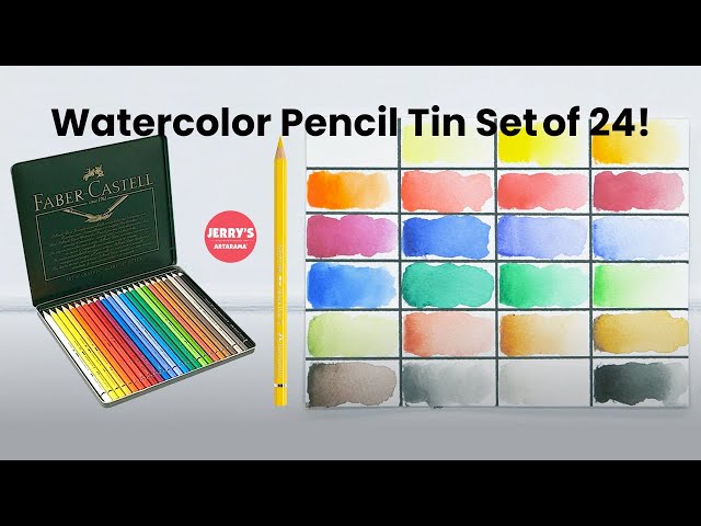 Faber-Castell Albrecht Durer Watercolor Pencil Tin Set of 24 - Unbox and Swatch