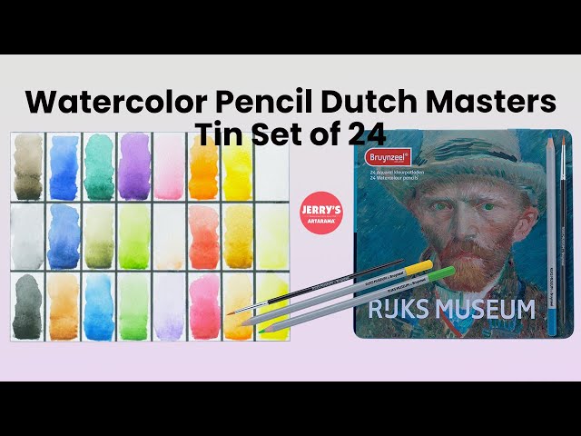 Unbox and Swatch - Rijksmuseum Watercolor Pencil Dutch Masters Tin Set of 24