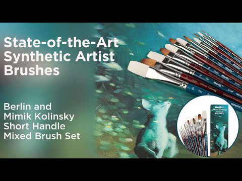 Berlin & Mimik Kolinsky Short Handle Mixed Brush Set Features