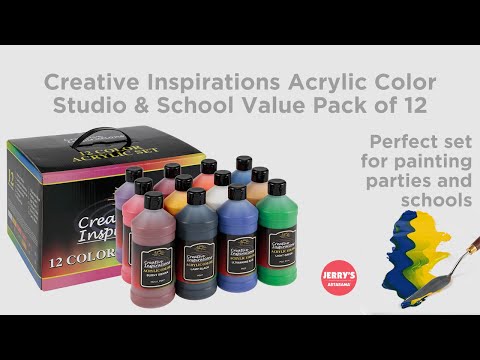 Creative Inspirations Acrylic Color Studio & School Value Pack Of 12 Bottles Key Features!