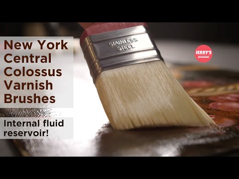 What brush is good for varnishing large areas? The New York Central Colossus Varnish Brushes