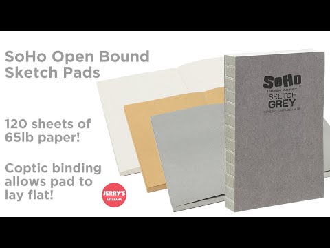 SoHo Open Bound Sketch Pad's open coptic binding allows the pad to lay flat!