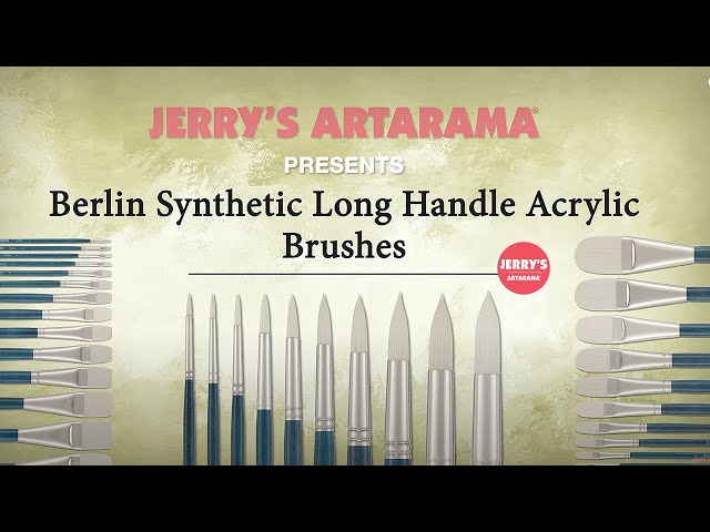 Berlin Synthetic Long Handle Acrylic Brush - Synthetic Artist Brushes for  Painting with Interlocked Filament - Bright # 24 