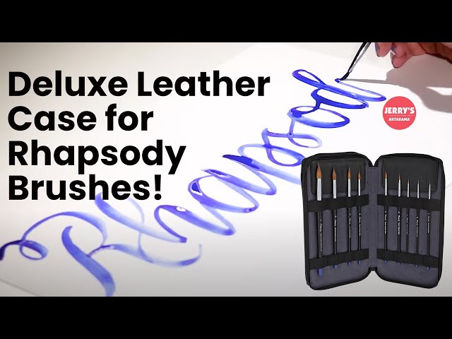 Deluxe Leather Case for Rhapsody Kolinsky Brushes