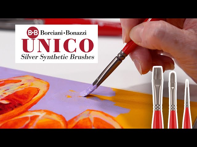 Borciani Bonazzi UNICO Silver Synthetic Brushes