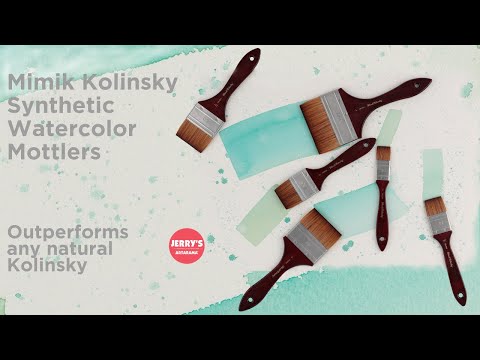 Watch Mimik Kolinsky Synthetic Watercolor Mottlers in action!