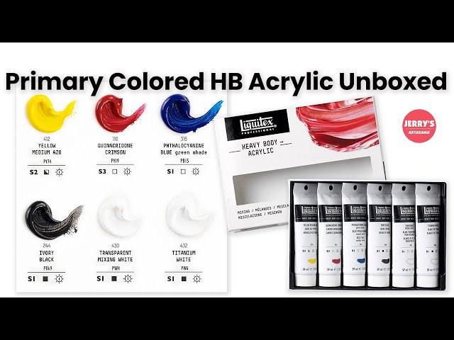 See Heavy Body Acrylics Primary Mixing Set of 6 Unboxed!