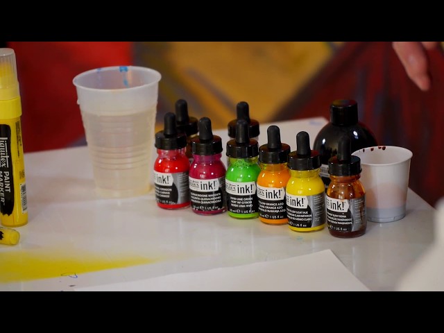 Liquitex Professional Acrylic Ink Demo by Jimmy Leslie