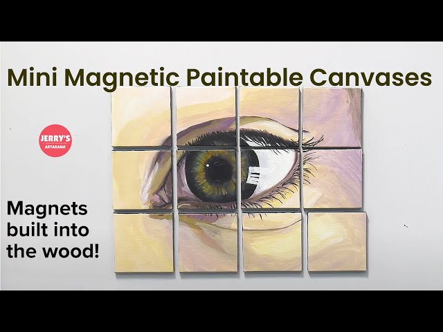 Ultra Mini Magnetic Square Paintable White Canvas Packs - Demo