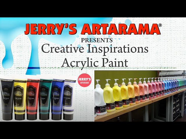 Creative Inspirations Mural Artist Acrylic Paints Set of 12, 16oz Bottles +  18 Brushes