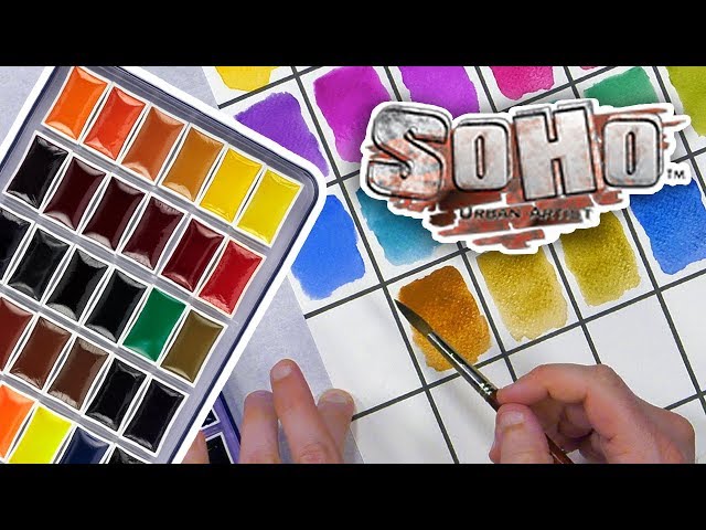 Unbox & Swatch - SoHo E-Z Lift Watercolor Pans Set of 36