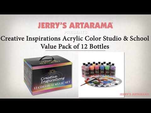 Creative Inspirations Acrylic Color Studio and School Value Pack Product Demo