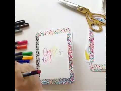 Cool rainbow lettering using the Tombow's Fudenosuke Colors! 