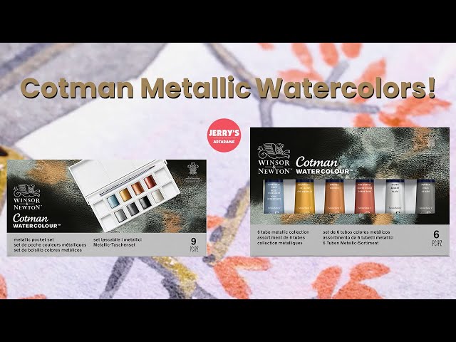 Winsor & Newton Cotman Metallic Watercolor Paint Set 8 Color Half Pans –  AOOKMIYA