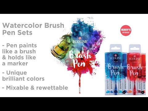 Qualities of Ecoline Watercolor Water-Based Brush Pens By Talens