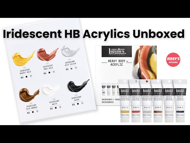 See Liquitex Iridescent Heavy Body Acrylic Set Unboxed