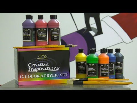 Jerry's Mural Artist Acrylic Paint & Brush Set - Product Demo