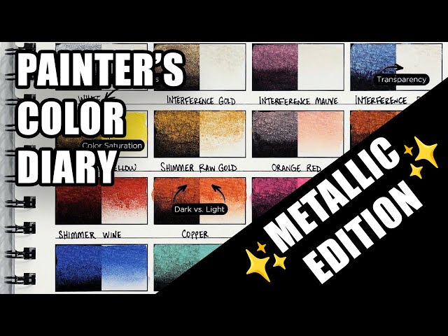 Swatching Metallic Watercolors Has NEVER Been Easier | Metallic Painter’s Color Diary