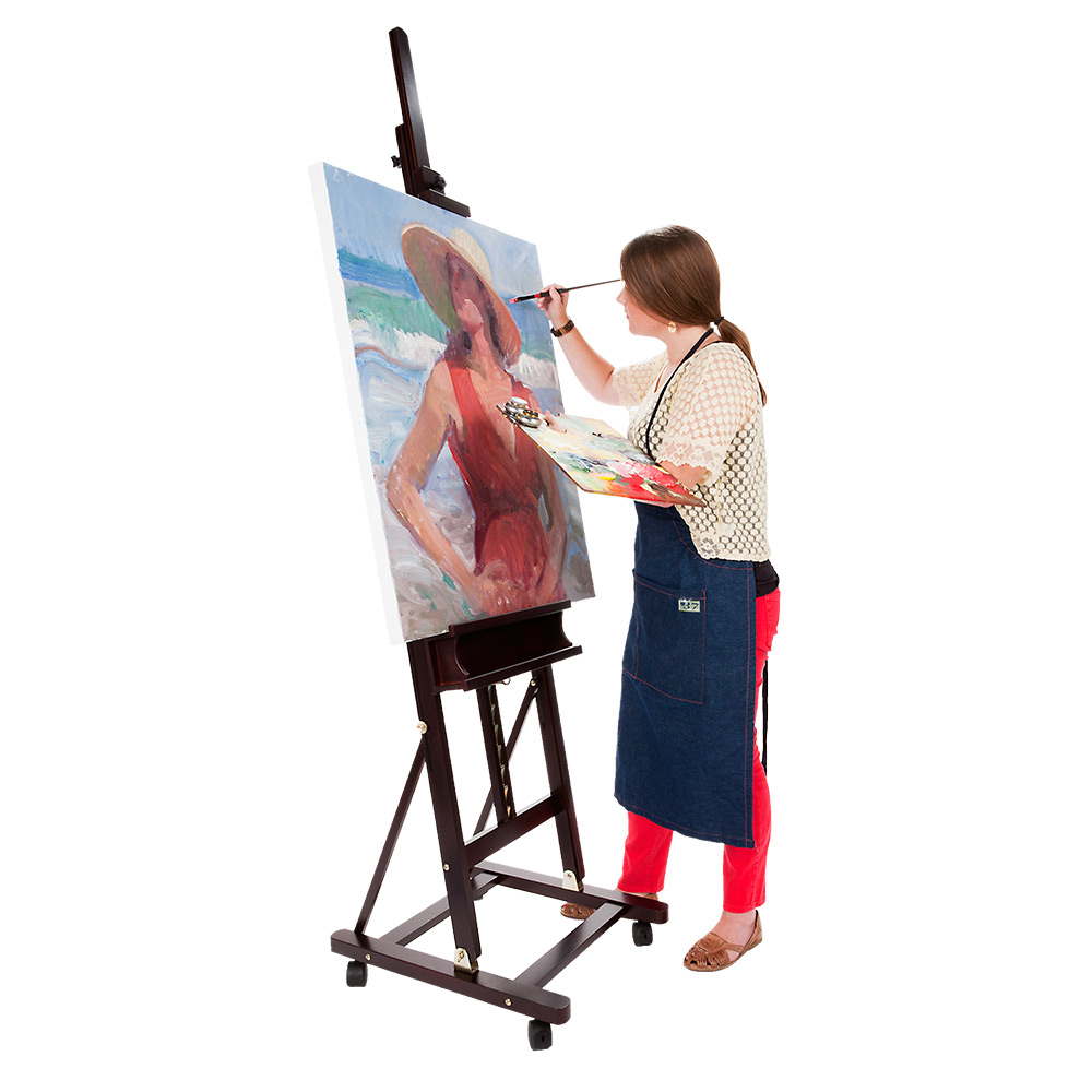 U.S. Art Supply 38 Tabletop Wooden H-Frame Studio Easel Adjustable