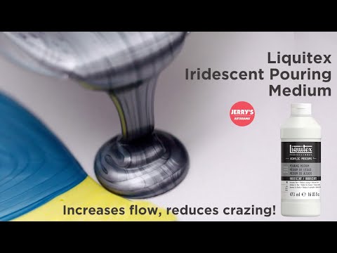 Liquitex Iridescent Pouring Medium & Soft Body Acrylic Set