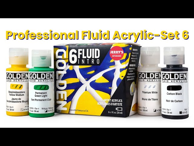 Fluid Acrylics Introductory Set of 6 by GOLDEN