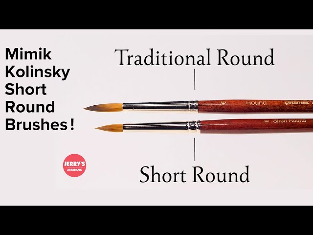 Mimik Kolinsky Short Round Brushes Features