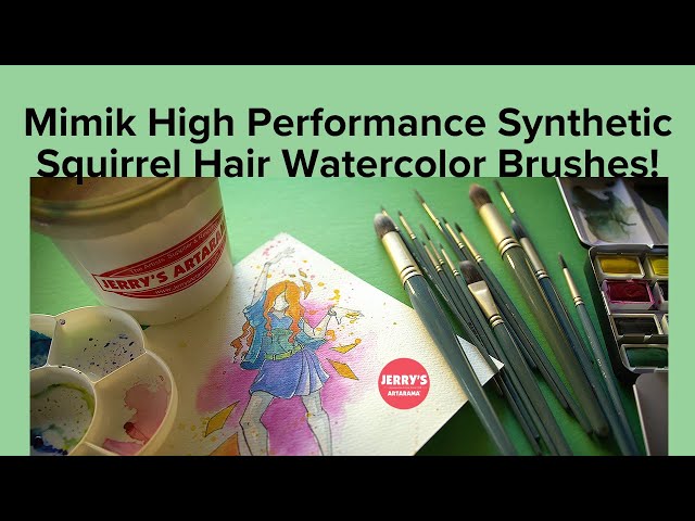 Mimik High Performance Synthetic Squirrel Hair Watercolor Brushes - Never Stop Dreaming!