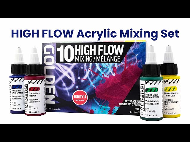 HIGH FLOW Acrylic Mixing Set of 10, by GOLDEN