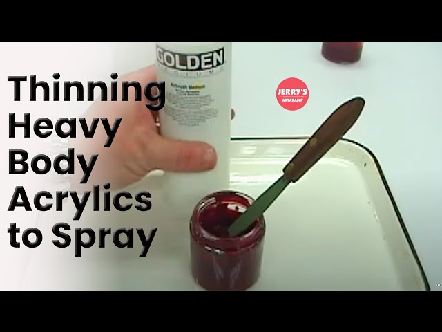 Learn to Thin GOLDEN Heavy Body Acrylics for Spraying