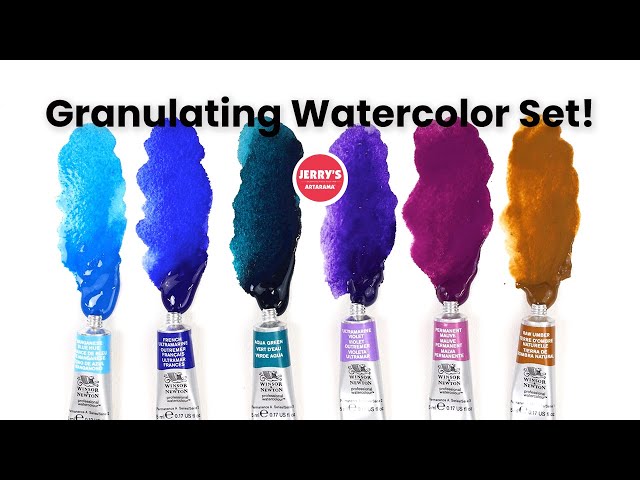 See the beauty of this Professional Granulating Watercolor Set!