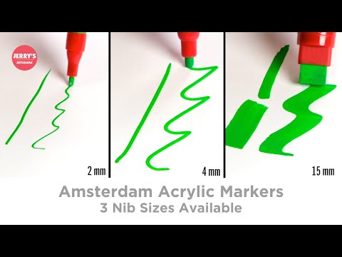 See Amsterdam Acrylic Markers three nib sizes!