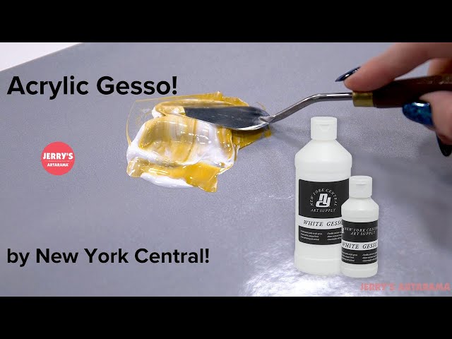 New York Central Acrylic White Gesso, 8oz Bottle