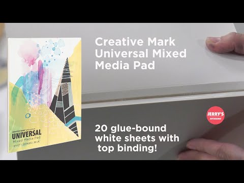 Creative Mark Universal Mixed Media Pads are glue bound on top!