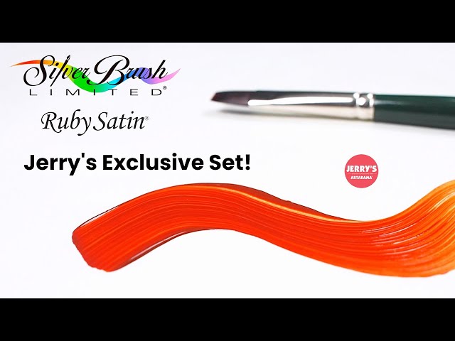 Jerry’s Exclusive - Silver Brush Ruby Satin 3pc Set w/ FREE Golden Natural Brush